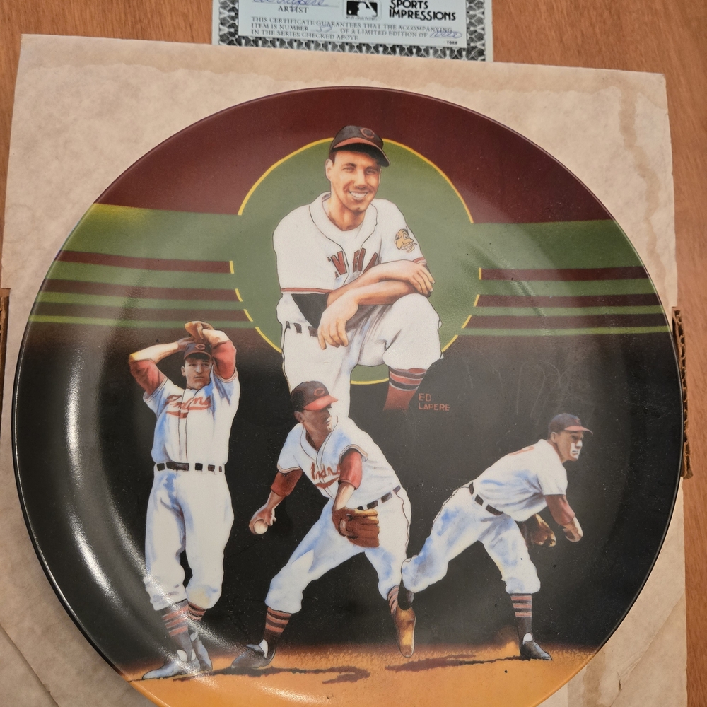 Bob Feller Sports Impressions Collector Plate